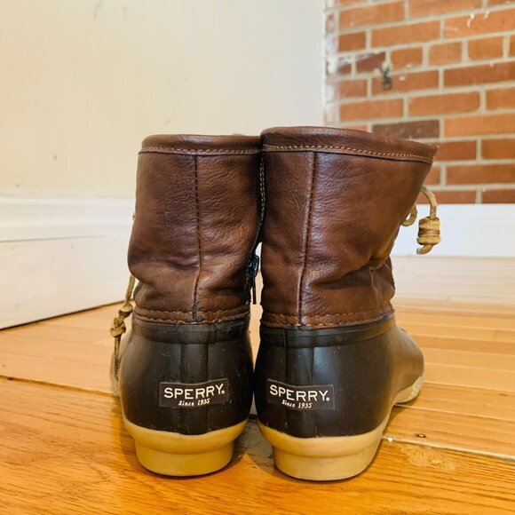 SPERRY Girl's Saltwater Waterproof Duck Rain Boots - Picture 7 of 13